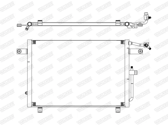 Kondensator, Klimaanlage WALKER WCD00253 Bild Kondensator, Klimaanlage WALKER WCD00253