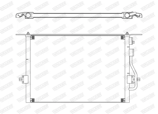 Kondensator, Klimaanlage WALKER WCD00259 Bild Kondensator, Klimaanlage WALKER WCD00259