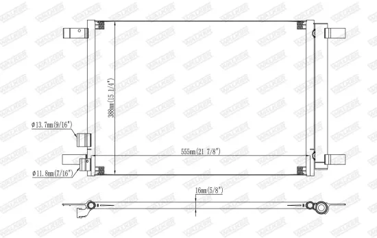Kondensator, Klimaanlage WALKER WCD00264 Bild Kondensator, Klimaanlage WALKER WCD00264