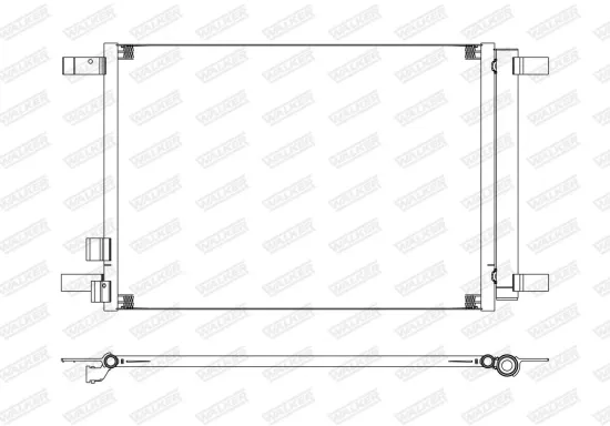 Kondensator, Klimaanlage WALKER WCD00264 Bild Kondensator, Klimaanlage WALKER WCD00264