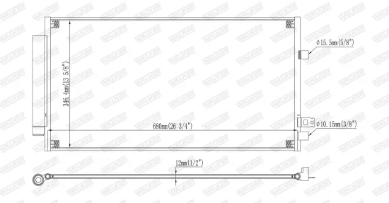 Kondensator, Klimaanlage WALKER WCD00273 Bild Kondensator, Klimaanlage WALKER WCD00273