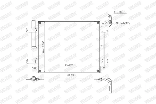 Kondensator, Klimaanlage WALKER WCD00312 Bild Kondensator, Klimaanlage WALKER WCD00312