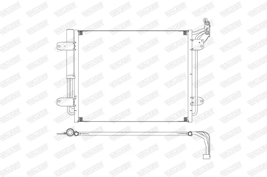 Kondensator, Klimaanlage WALKER WCD00312 Bild Kondensator, Klimaanlage WALKER WCD00312