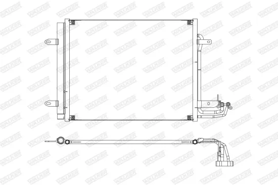 Kondensator, Klimaanlage WALKER WCD00316 Bild Kondensator, Klimaanlage WALKER WCD00316