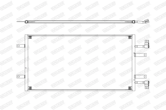 Kondensator, Klimaanlage WALKER WCD00319 Bild Kondensator, Klimaanlage WALKER WCD00319