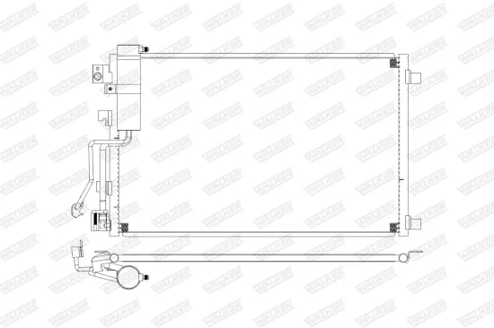 Kondensator, Klimaanlage WALKER WCD00325 Bild Kondensator, Klimaanlage WALKER WCD00325