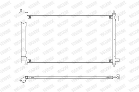 Kondensator, Klimaanlage WALKER WCD00328 Bild Kondensator, Klimaanlage WALKER WCD00328