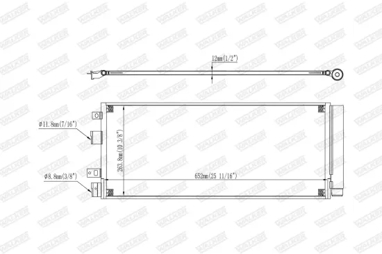 Kondensator, Klimaanlage WALKER WCD00334 Bild Kondensator, Klimaanlage WALKER WCD00334