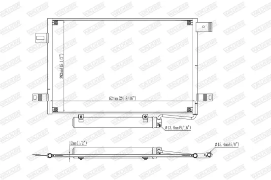 Kondensator, Klimaanlage WALKER WCD00335 Bild Kondensator, Klimaanlage WALKER WCD00335