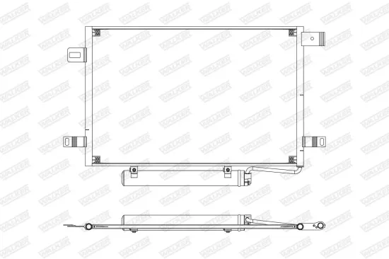 Kondensator, Klimaanlage WALKER WCD00335 Bild Kondensator, Klimaanlage WALKER WCD00335