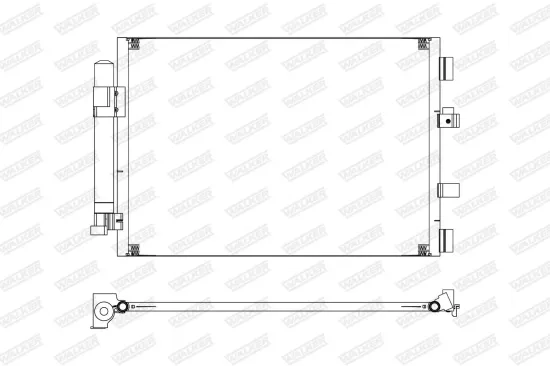 Kondensator, Klimaanlage WALKER WCD00336 Bild Kondensator, Klimaanlage WALKER WCD00336