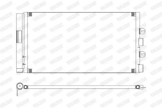 Kondensator, Klimaanlage WALKER WCD00337 Bild Kondensator, Klimaanlage WALKER WCD00337