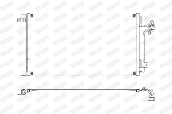Kondensator, Klimaanlage WALKER WCD00338 Bild Kondensator, Klimaanlage WALKER WCD00338
