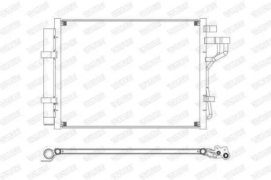 Kondensator, Klimaanlage WALKER WCD00339 Bild Kondensator, Klimaanlage WALKER WCD00339