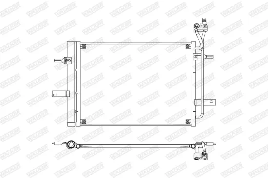 Kondensator, Klimaanlage WALKER WCD00341 Bild Kondensator, Klimaanlage WALKER WCD00341
