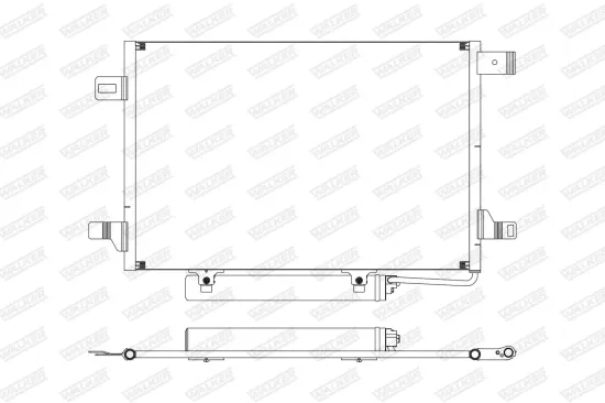 Kondensator, Klimaanlage WALKER WCD00342 Bild Kondensator, Klimaanlage WALKER WCD00342