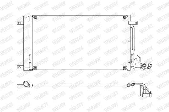 Kondensator, Klimaanlage WALKER WCD00348 Bild Kondensator, Klimaanlage WALKER WCD00348