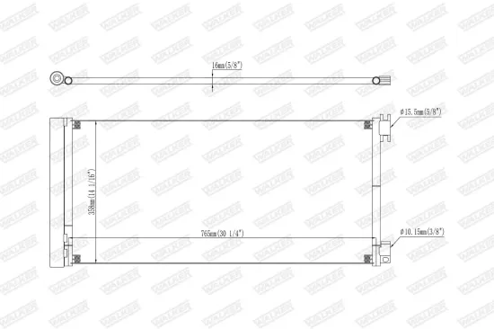 Kondensator, Klimaanlage WALKER WCD00359 Bild Kondensator, Klimaanlage WALKER WCD00359