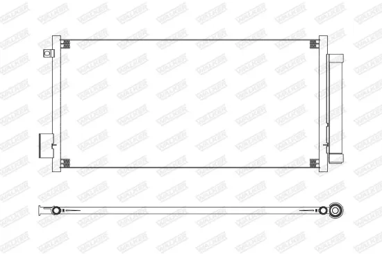 Kondensator, Klimaanlage WALKER WCD00361 Bild Kondensator, Klimaanlage WALKER WCD00361