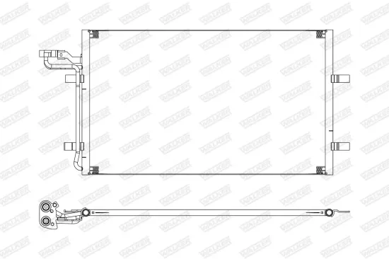 Kondensator, Klimaanlage WALKER WCD00363 Bild Kondensator, Klimaanlage WALKER WCD00363