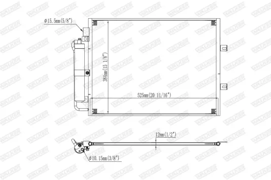 Kondensator, Klimaanlage WALKER WCD00369 Bild Kondensator, Klimaanlage WALKER WCD00369