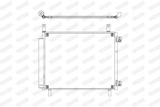 Kondensator, Klimaanlage WALKER WCD00375 Bild Kondensator, Klimaanlage WALKER WCD00375