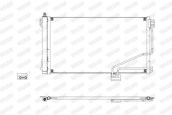 Kondensator, Klimaanlage WALKER WCD00376 Bild Kondensator, Klimaanlage WALKER WCD00376