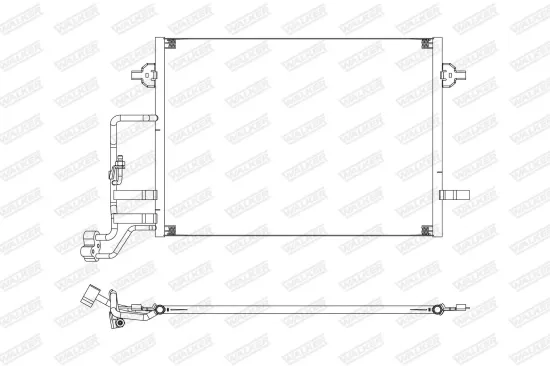 Kondensator, Klimaanlage WALKER WCD00381 Bild Kondensator, Klimaanlage WALKER WCD00381