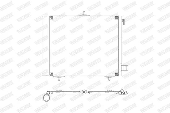 Kondensator, Klimaanlage WALKER WCD00382 Bild Kondensator, Klimaanlage WALKER WCD00382