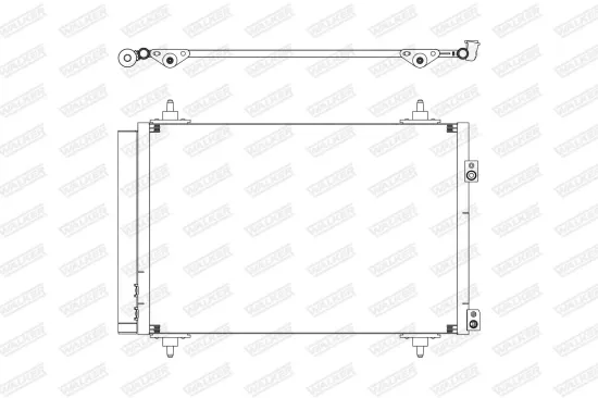 Kondensator, Klimaanlage WALKER WCD00384 Bild Kondensator, Klimaanlage WALKER WCD00384