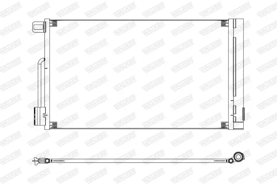 Kondensator, Klimaanlage WALKER WCD00386 Bild Kondensator, Klimaanlage WALKER WCD00386
