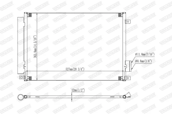Kondensator, Klimaanlage WALKER WCD00387 Bild Kondensator, Klimaanlage WALKER WCD00387