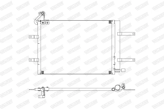 Kondensator, Klimaanlage WALKER WCD00388 Bild Kondensator, Klimaanlage WALKER WCD00388