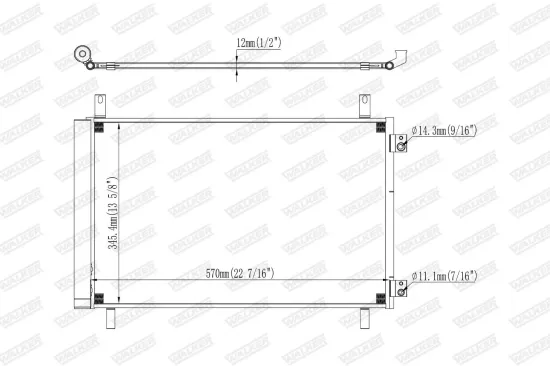 Kondensator, Klimaanlage WALKER WCD00390 Bild Kondensator, Klimaanlage WALKER WCD00390