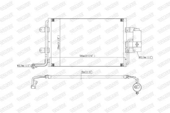Kondensator, Klimaanlage WALKER WCD00391 Bild Kondensator, Klimaanlage WALKER WCD00391