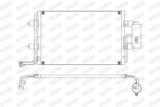 Kondensator, Klimaanlage WALKER WCD00391 Bild Kondensator, Klimaanlage WALKER WCD00391