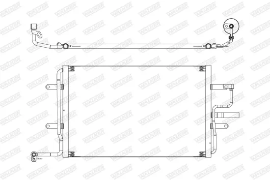 Kondensator, Klimaanlage WALKER WCD00392 Bild Kondensator, Klimaanlage WALKER WCD00392