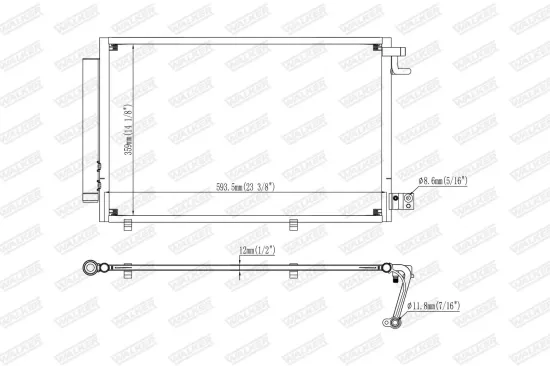 Kondensator, Klimaanlage WALKER WCD00394 Bild Kondensator, Klimaanlage WALKER WCD00394