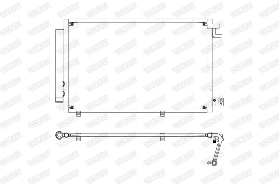 Kondensator, Klimaanlage WALKER WCD00394 Bild Kondensator, Klimaanlage WALKER WCD00394