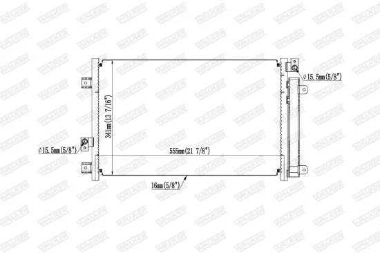 Kondensator, Klimaanlage WALKER WCD00396 Bild Kondensator, Klimaanlage WALKER WCD00396