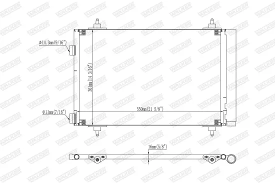 Kondensator, Klimaanlage WALKER WCD00400 Bild Kondensator, Klimaanlage WALKER WCD00400