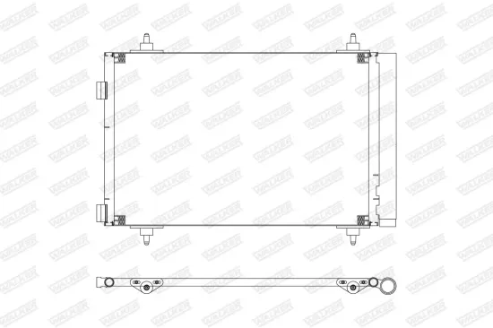 Kondensator, Klimaanlage WALKER WCD00400 Bild Kondensator, Klimaanlage WALKER WCD00400