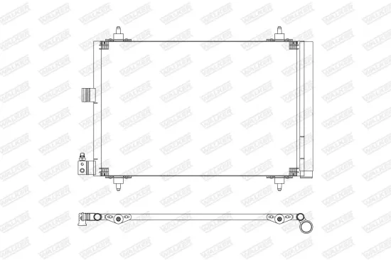 Kondensator, Klimaanlage WALKER WCD00401 Bild Kondensator, Klimaanlage WALKER WCD00401