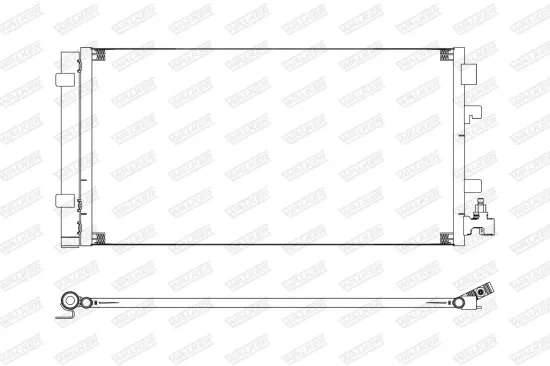 Kondensator, Klimaanlage WALKER WCD00403 Bild Kondensator, Klimaanlage WALKER WCD00403