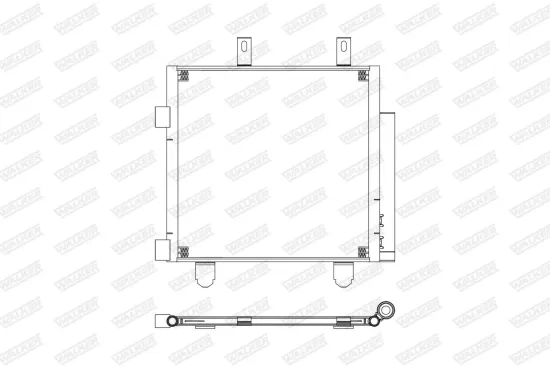 Kondensator, Klimaanlage WALKER WCD00404 Bild Kondensator, Klimaanlage WALKER WCD00404