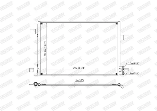 Kondensator, Klimaanlage WALKER WCD00412 Bild Kondensator, Klimaanlage WALKER WCD00412
