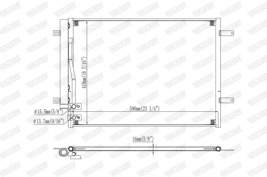 Kondensator, Klimaanlage WALKER WCD00413 Bild Kondensator, Klimaanlage WALKER WCD00413