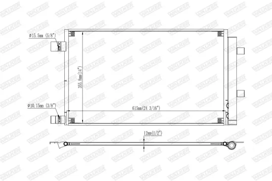 Kondensator, Klimaanlage WALKER WCD00416 Bild Kondensator, Klimaanlage WALKER WCD00416