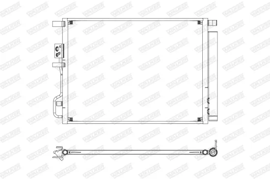 Kondensator, Klimaanlage WALKER WCD00417 Bild Kondensator, Klimaanlage WALKER WCD00417