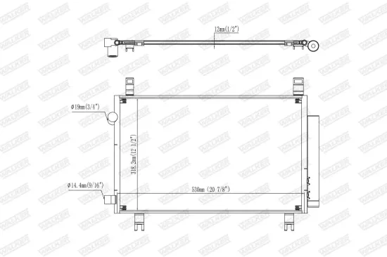 Kondensator, Klimaanlage WALKER WCD00420 Bild Kondensator, Klimaanlage WALKER WCD00420